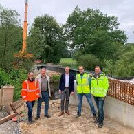 Baustelle Ostebrücke mit beteiligten Personen